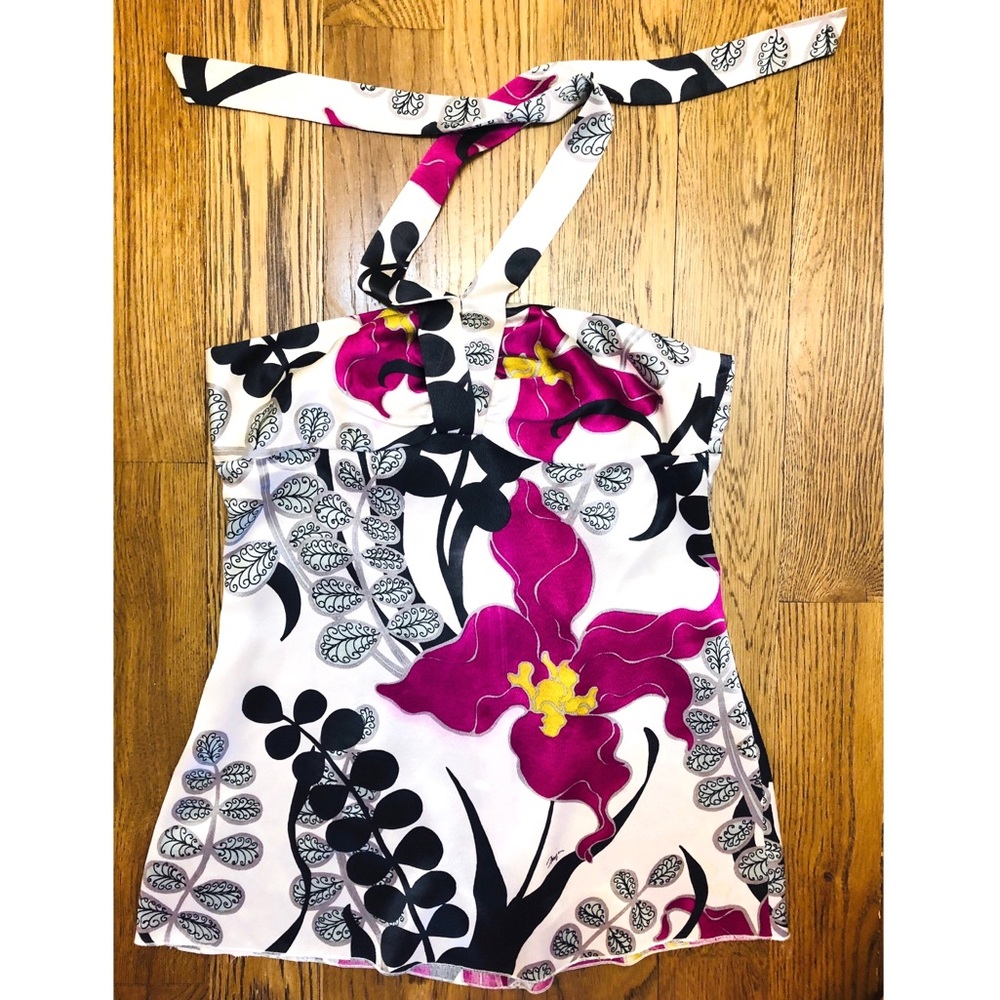 Trina Turk Botanical Silk Top (Size 2)
